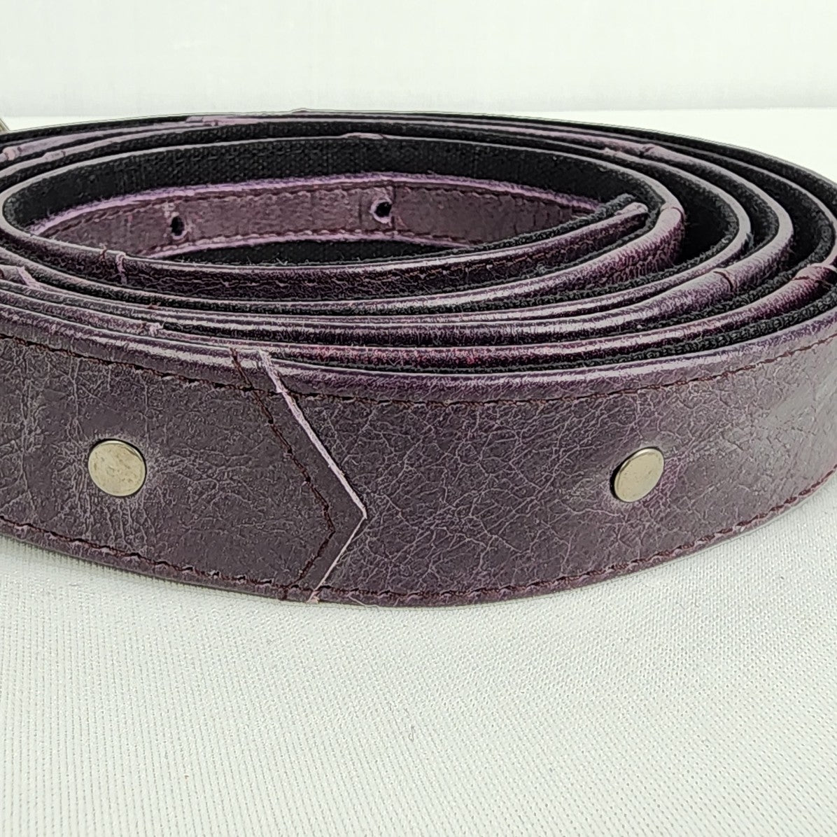 Psylo Purple Leather Multi Wrap Belt Size L
