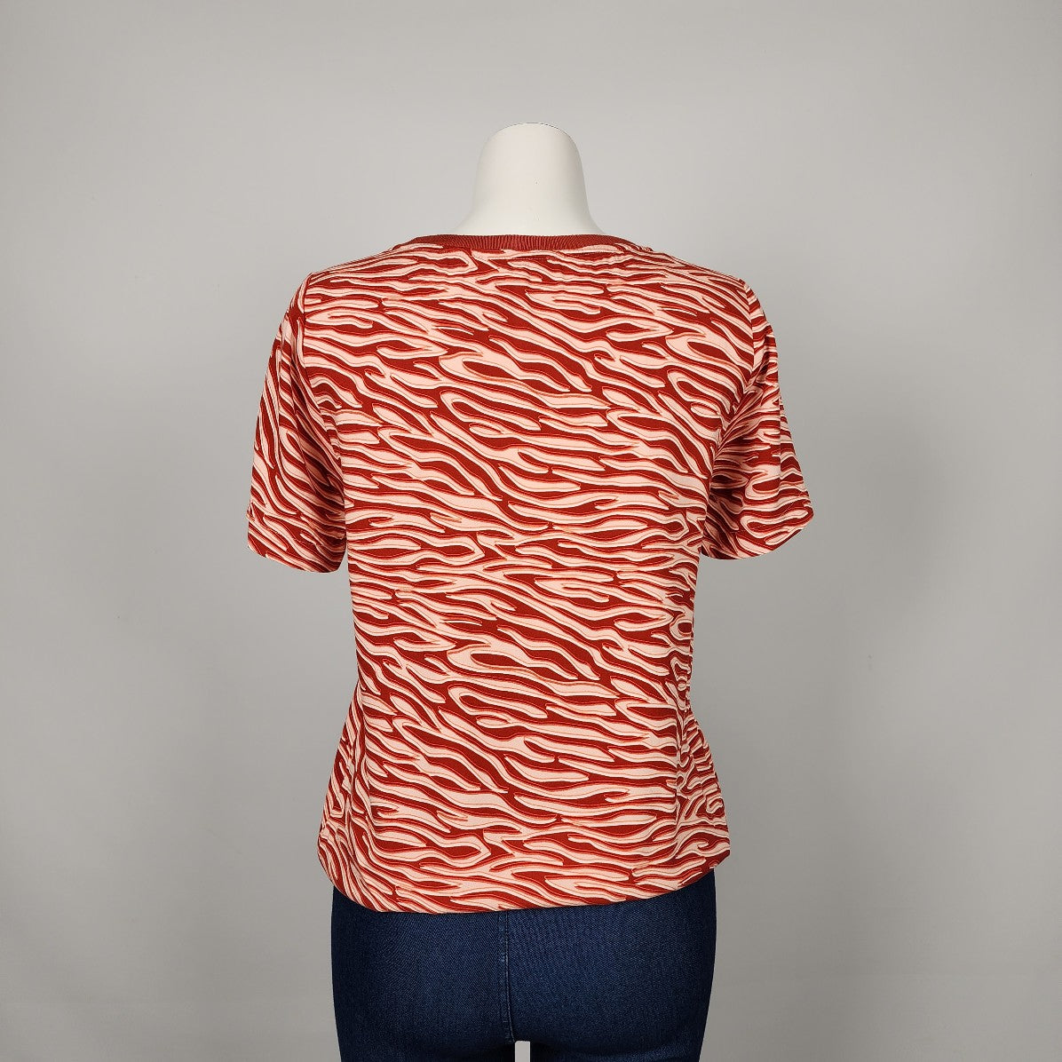 Sandwich Orange Animal Print Short Sleeve Top Size XS/S