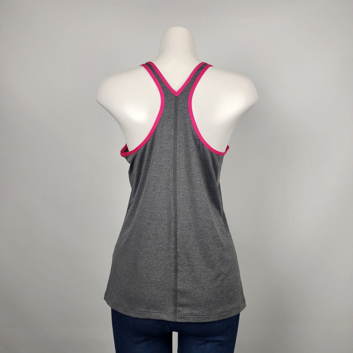Under Armour Grey & Pink Activewear Top Size L
