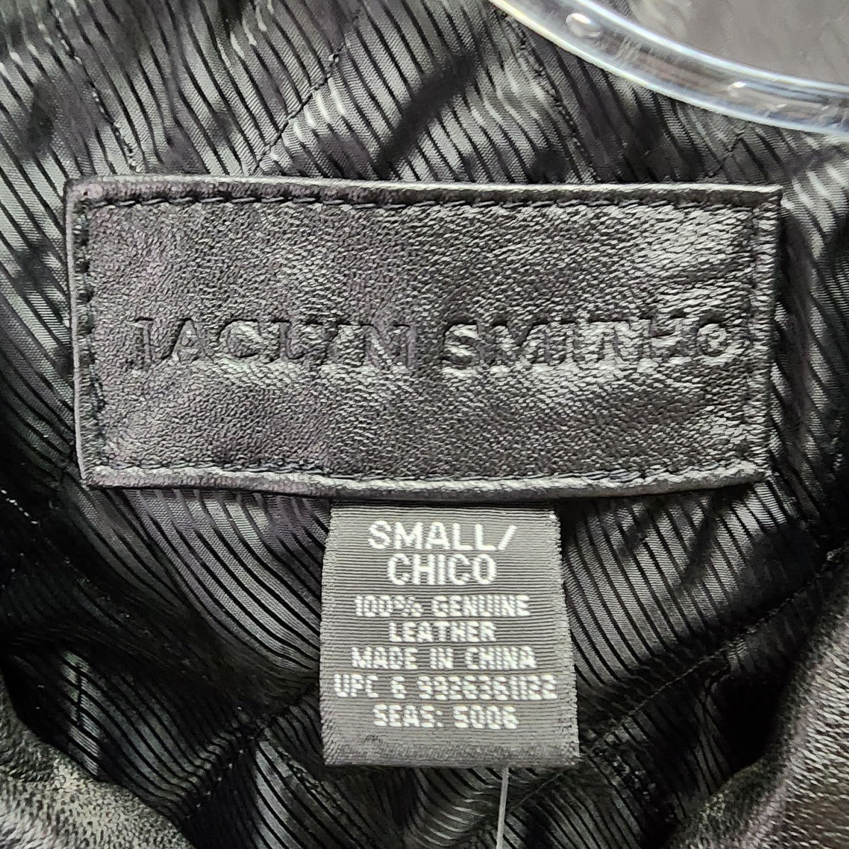 Jaclyn Smith Black Leather Zip Up Jacket Size S