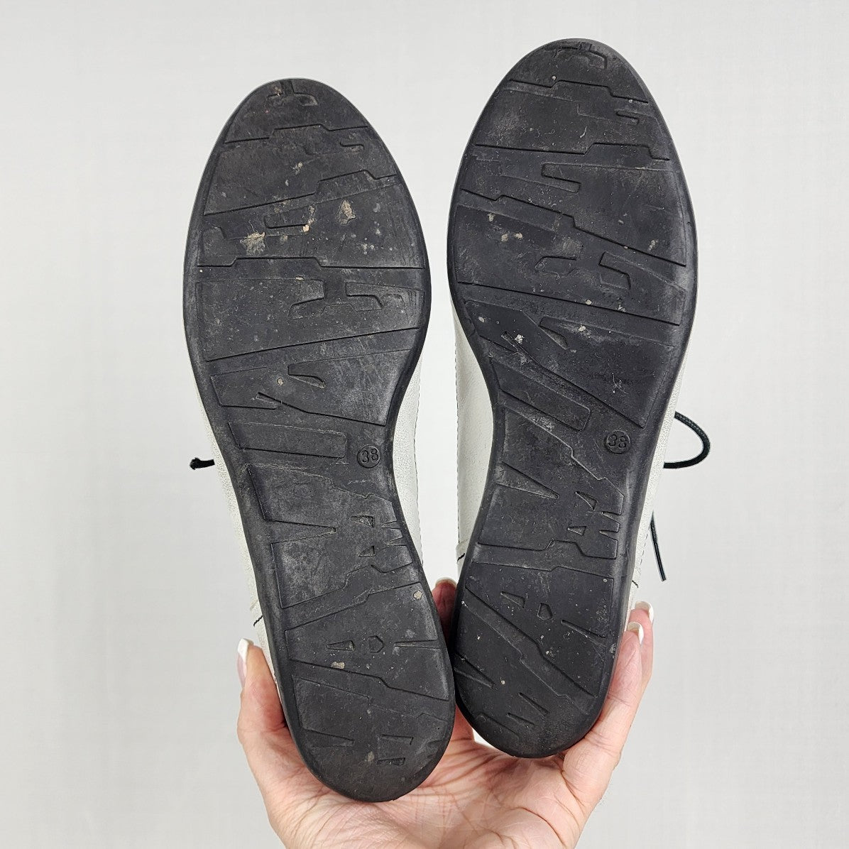 Mam Zelle Black Metallic Leather Lace Up Shoes Size 8