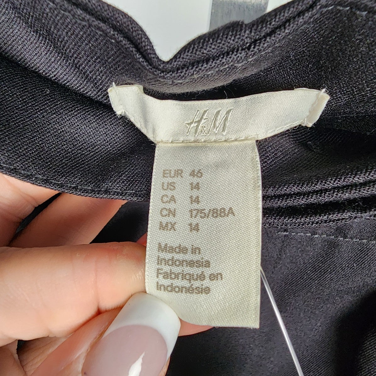 H&M Black Paper Bag Waist Pants Size 14