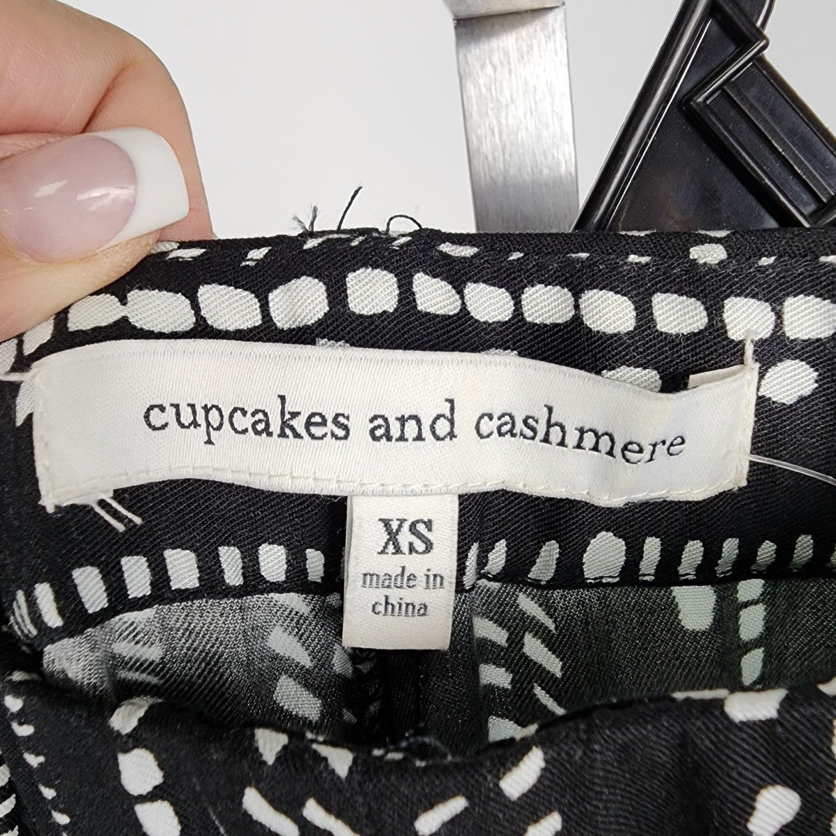 Cupcakes & Cashmere Black Striped Wide Leg Pants Size XS