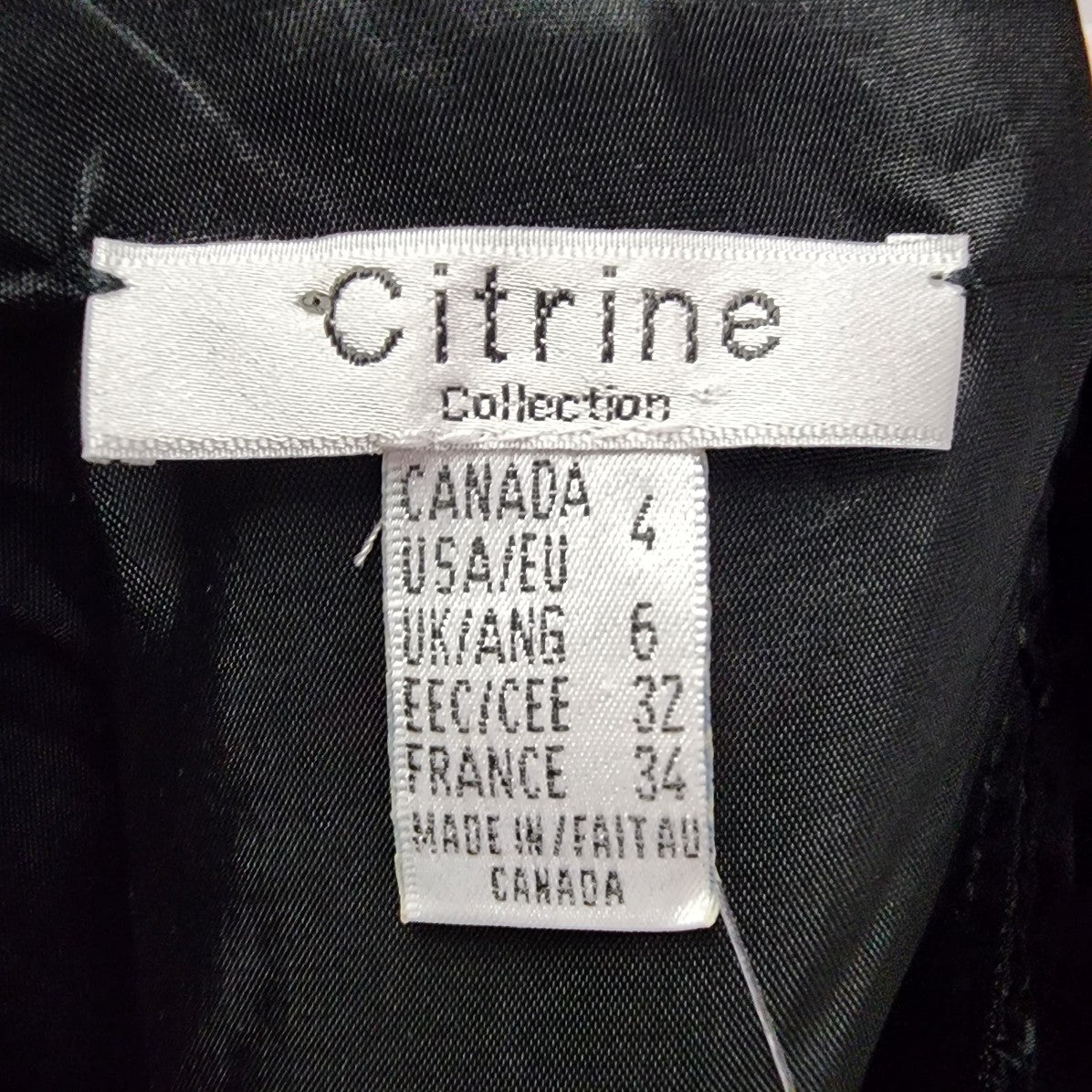 Citrine Collection Pink & Black Silk Sleeveless Mini Sheath Dress Size 4