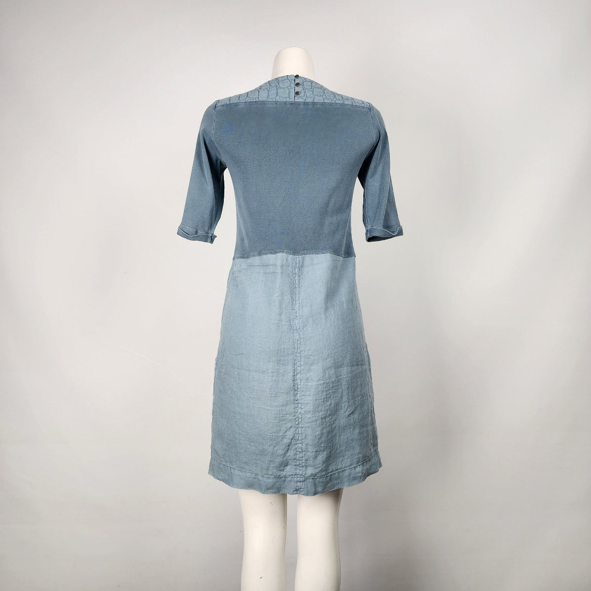 Sandwich Blue Pure Linen Mini Sheath Dress Size 4