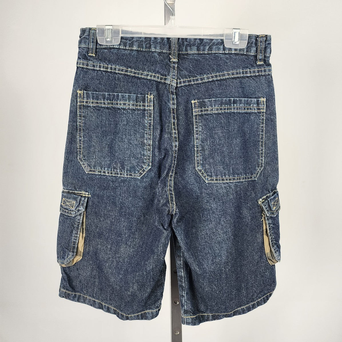 Vintage Route 66 Blue Cotton Denim Bermuda Shorts Size 12
