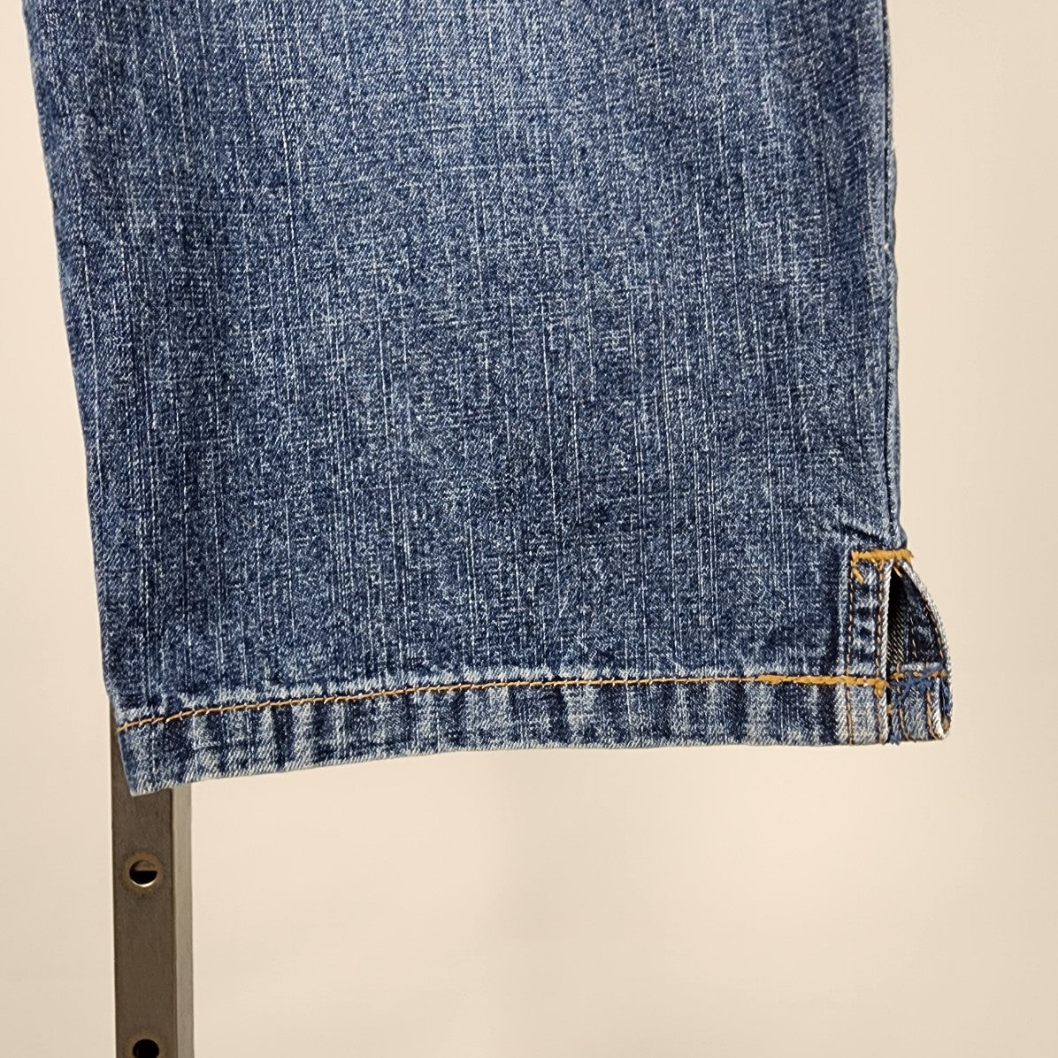 Vintage Lee Blue Denim Cropped Capri Pants Size S