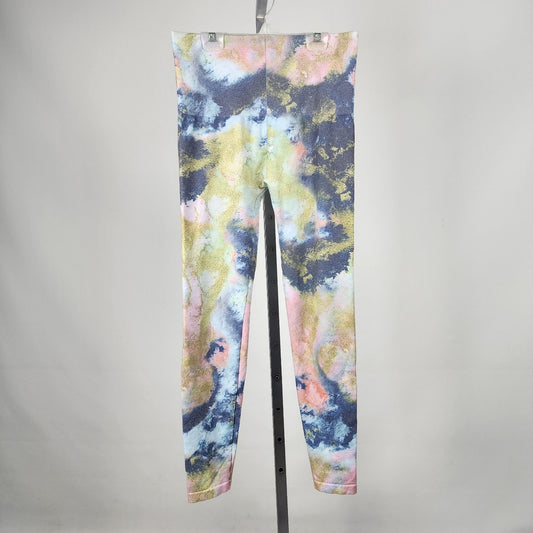 M. Rena Blue Tie Dye Leggings One Size