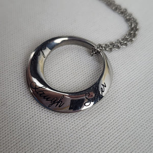HMK Lic Stainless Steel Love Laugh Sister Pendant Necklace