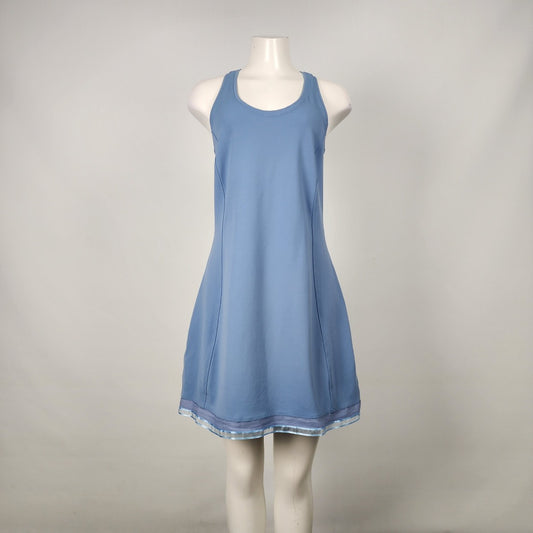 Athleta Blue On My Way Halter Dress Size L