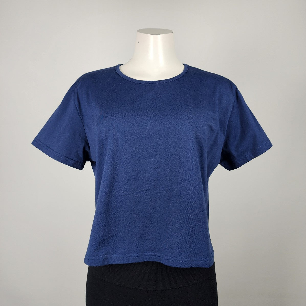 10 Tree Organic Cotton Blue Crop T-Shirt Size XL