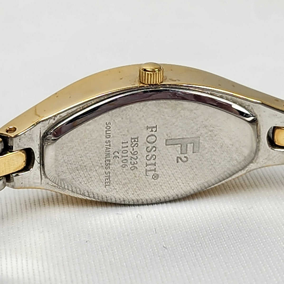 Fossil Silver & Gold Stainless Steel Link Watch