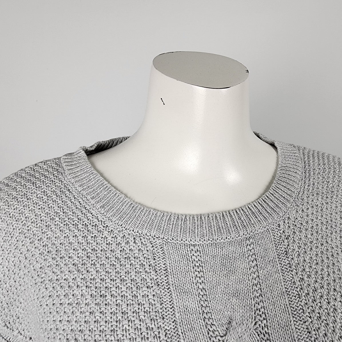 Tommy Hilfiger Grey Cotton Knit Sweater Size M