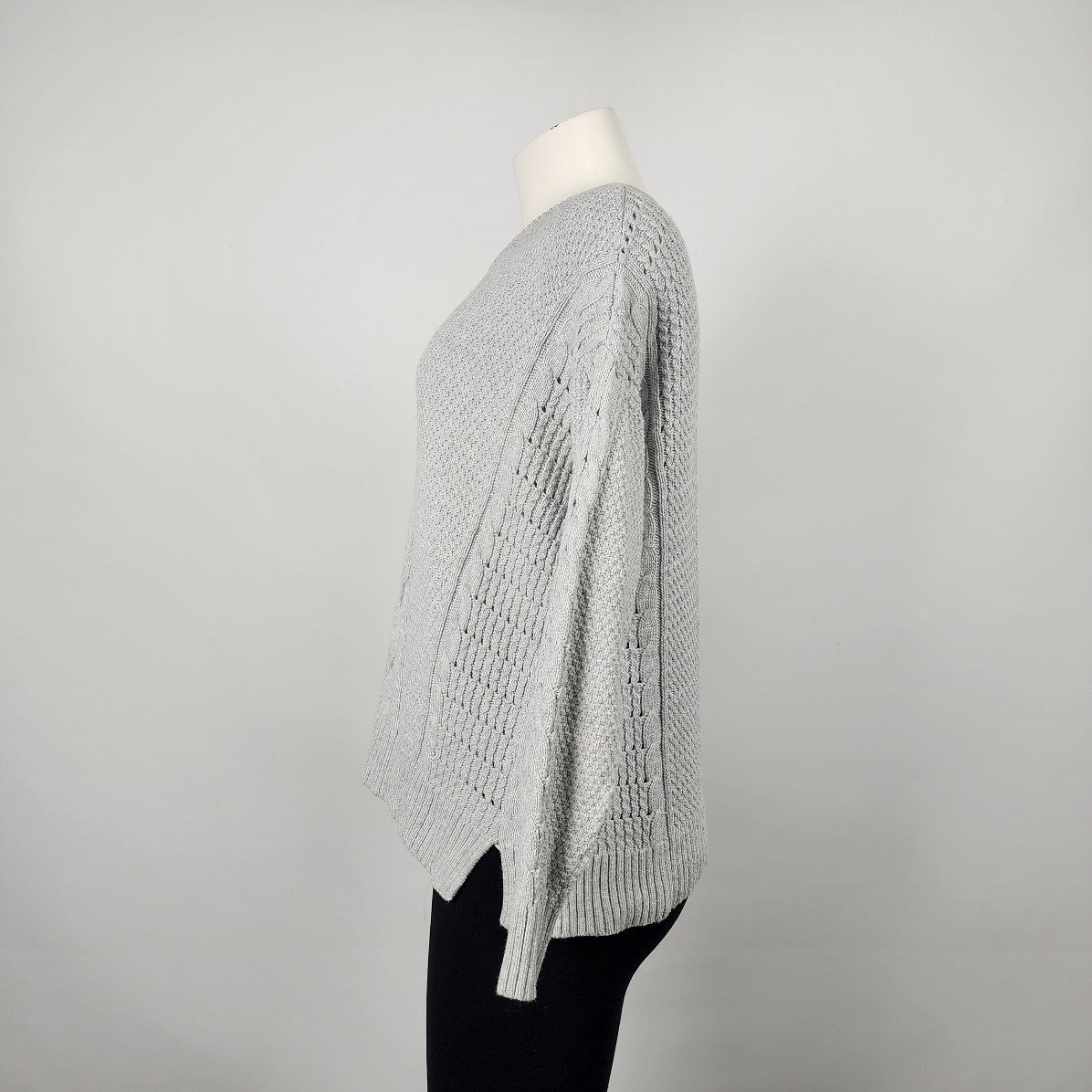 Tommy Hilfiger Grey Cotton Knit Sweater Size M