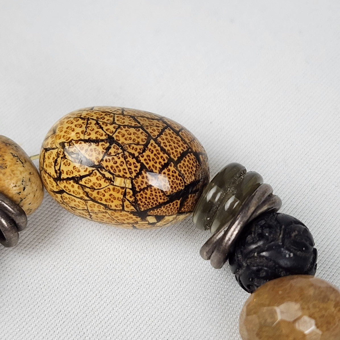 Silpada Brown Agate Multi Stone Stretch Bracelet