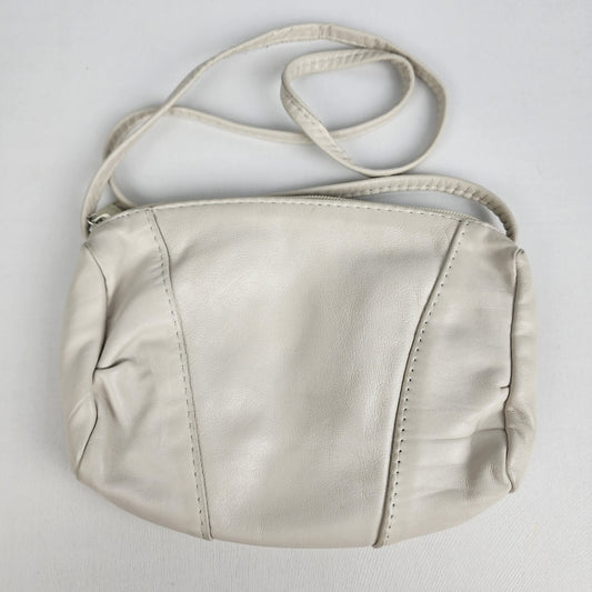 Vintage Tyrus Fashion White Leather Crossbody Purse