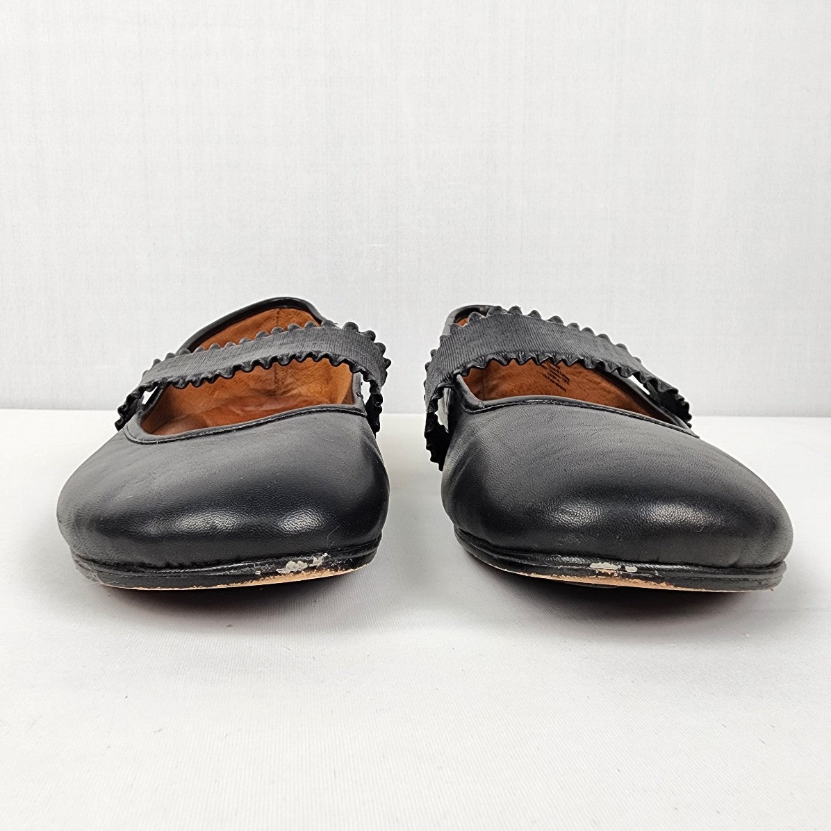 Gentle Souls by Kenneth Cole Black Leather Ballet Flats Size 7.5
