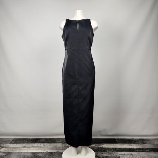 St. Michael by Mark & Spencer Black Sleeveless Open Back Long Event Dress Size M