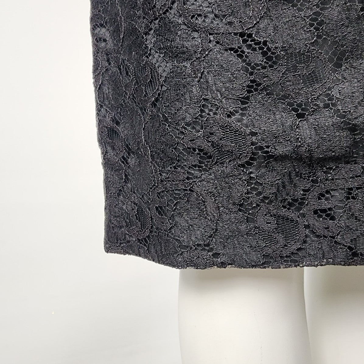 Vintage Laurence Dress Black Lace Sheath Belted Dress Size S
