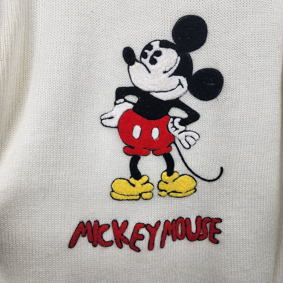 Vintage Disney Mickey Mouse Knit Long Sleeve Sweater Top Size M