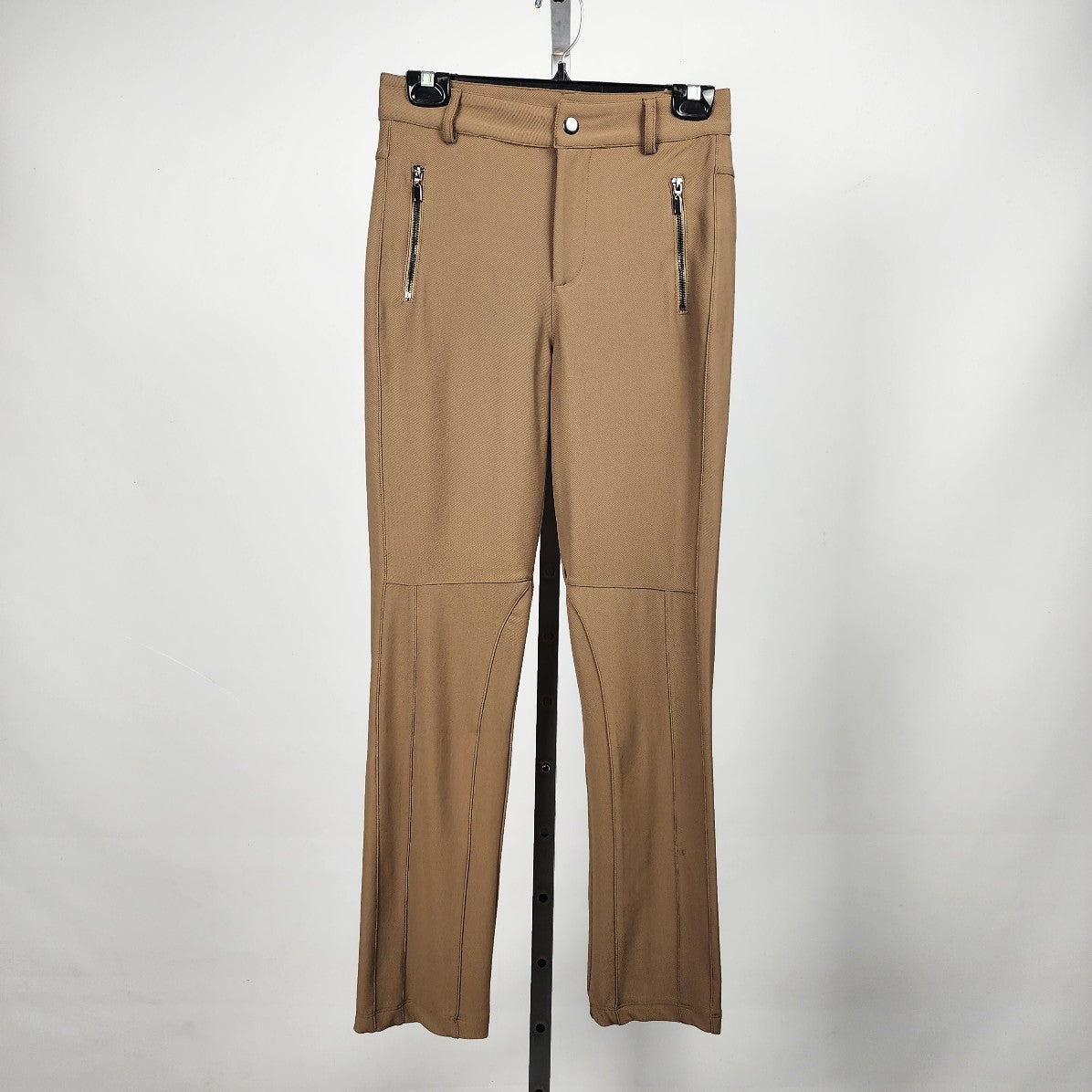 Dolcezza Brown Zip Up Detail Skinny Pants Size XS