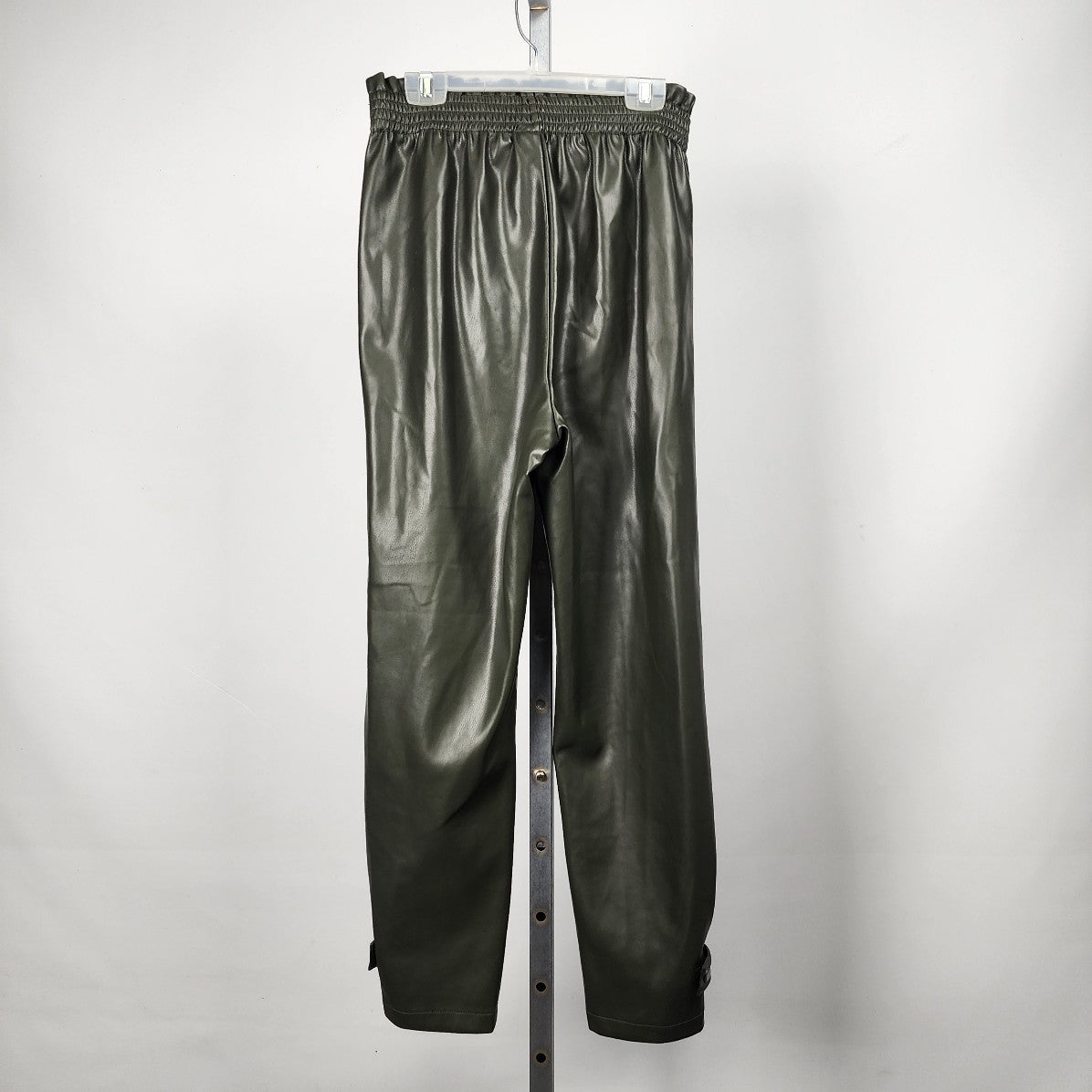 Only Army Green Faux Leather Jogger Pants Size S