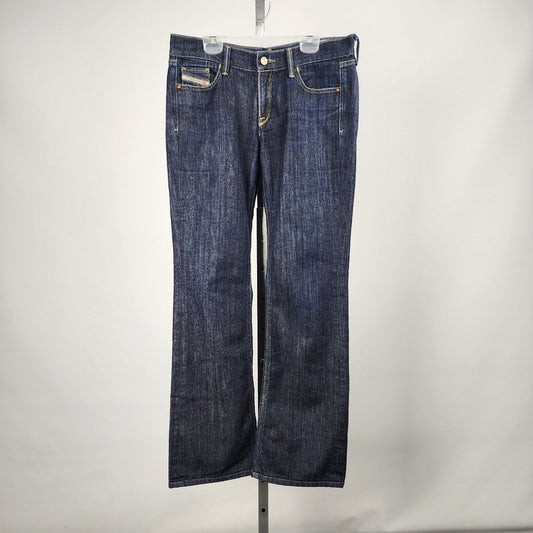 Diesel Ramys Navy Blue Cotton Straight Leg Jeans Size 28