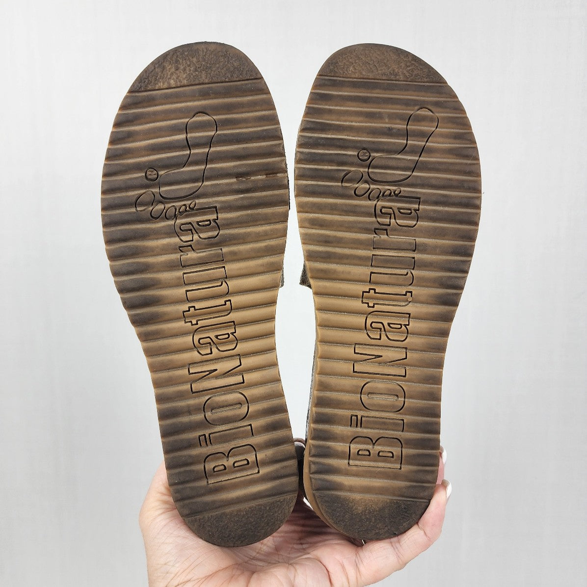 Bio Natura Beige Suede Cork Sandals Size 7
