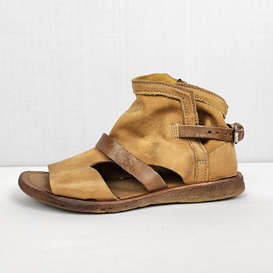 Miz Mooz Brown Leather Gladiator Sandals Size 7