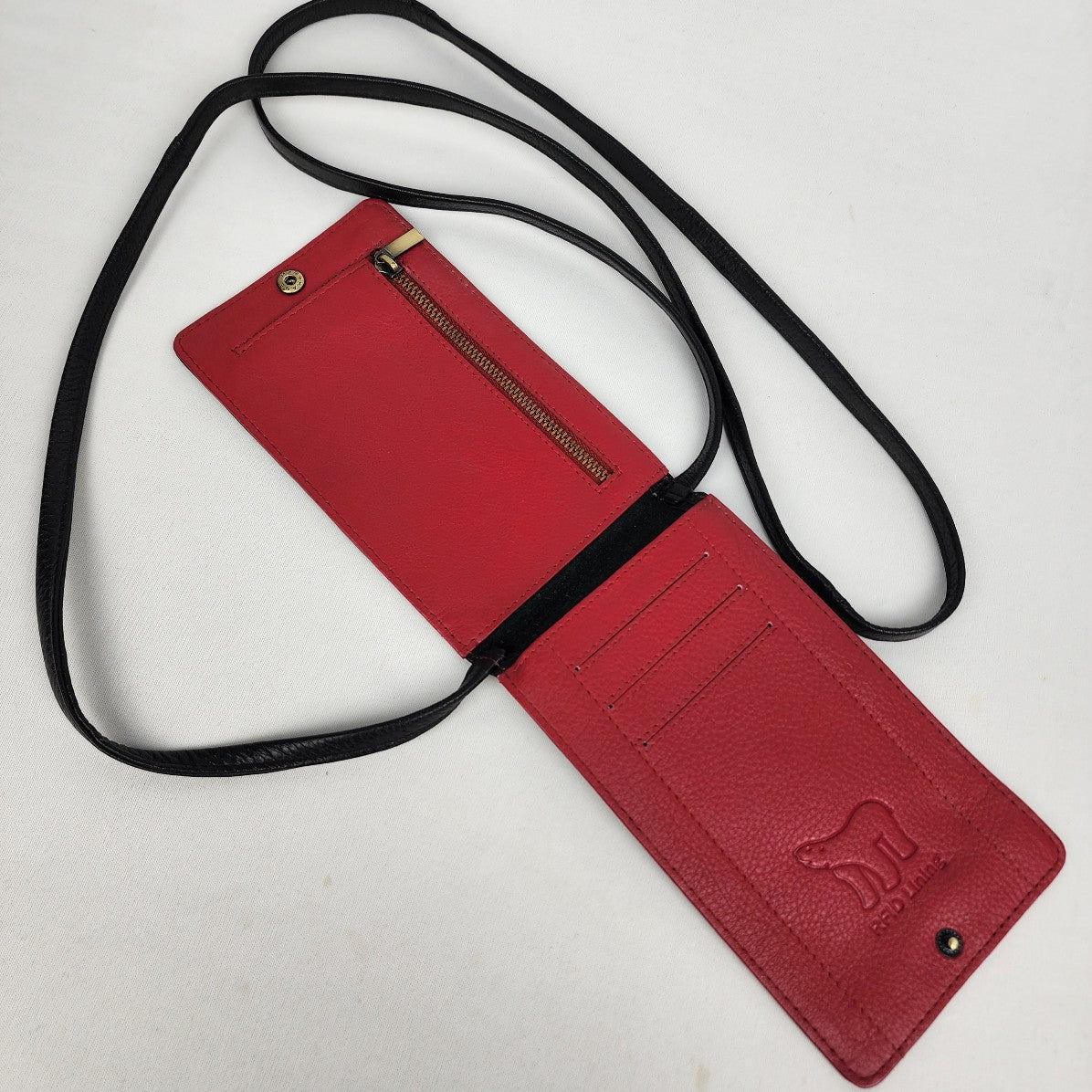 Black & Red Leather RFID Lining Wallet Purse