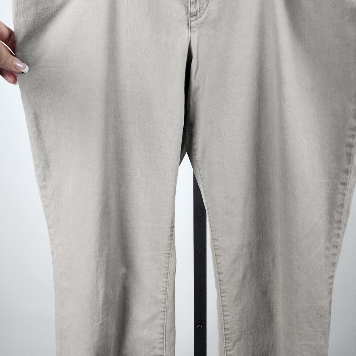 Eileen Fisher Tan Cotton Straight Leg Pants Size 14