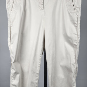 J. Jill Live-in Chino Cream Cotton Blend Straight Leg Pants Size 16