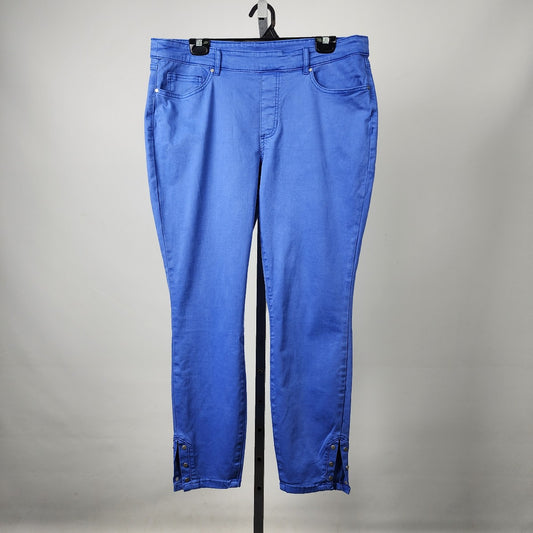 Tribal Blue Cotton Skinny Jeans Pants Size 14