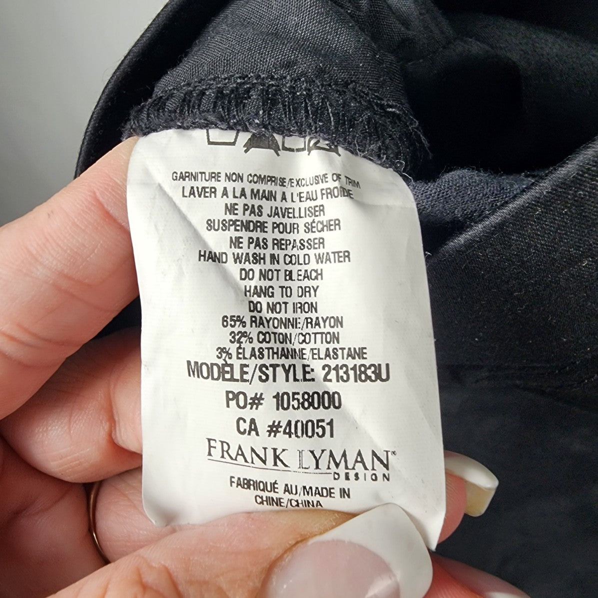Frank Lyman Black Skinny Pants Size L/XL