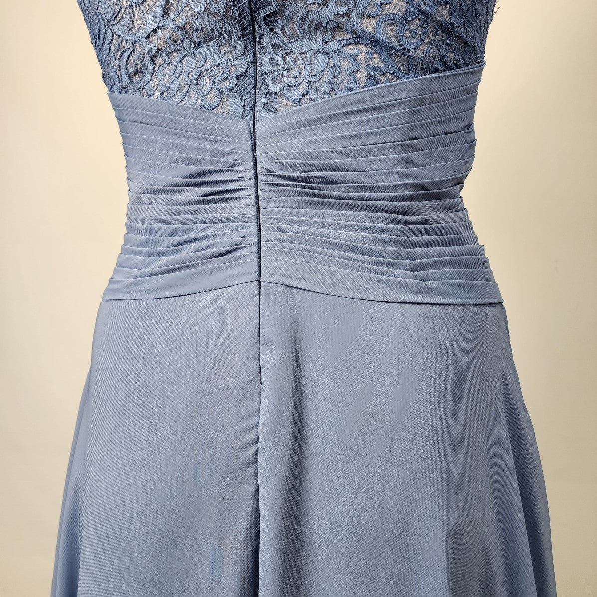 JJ'S House Blue Lace Halter Neck Bridesmaid Gown Size 1XL