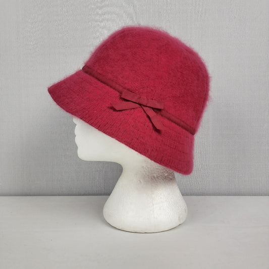 Gap Pink Rabbit Hair Wool Bucket Hat
