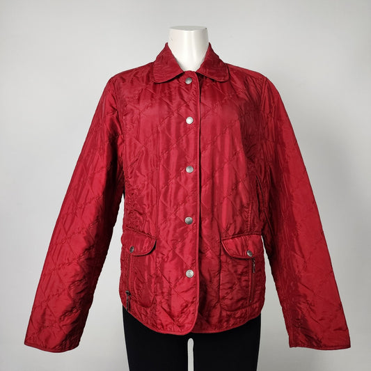 Northern Reflections Red Nylon Quilted Jacket Size M/L