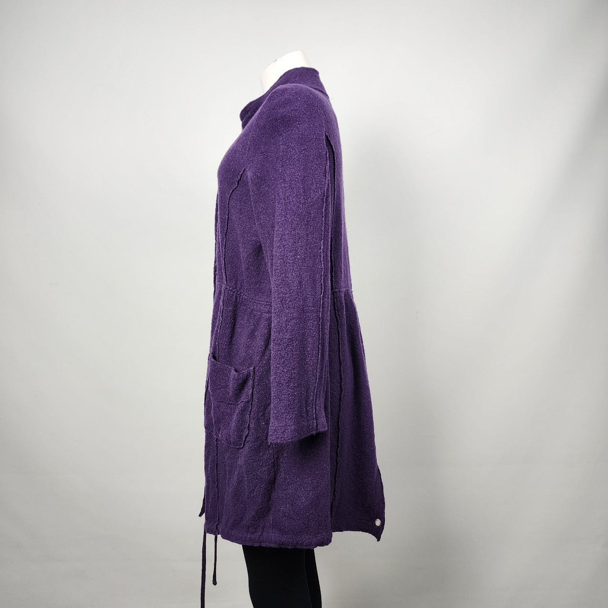 Eric Alexandre Purple Boiled Wool Zip Up Jacket Size L