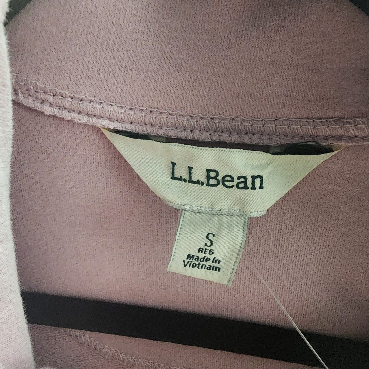 L.L. Bean Pink Cotton Zip Up Long Jacket Size S/M