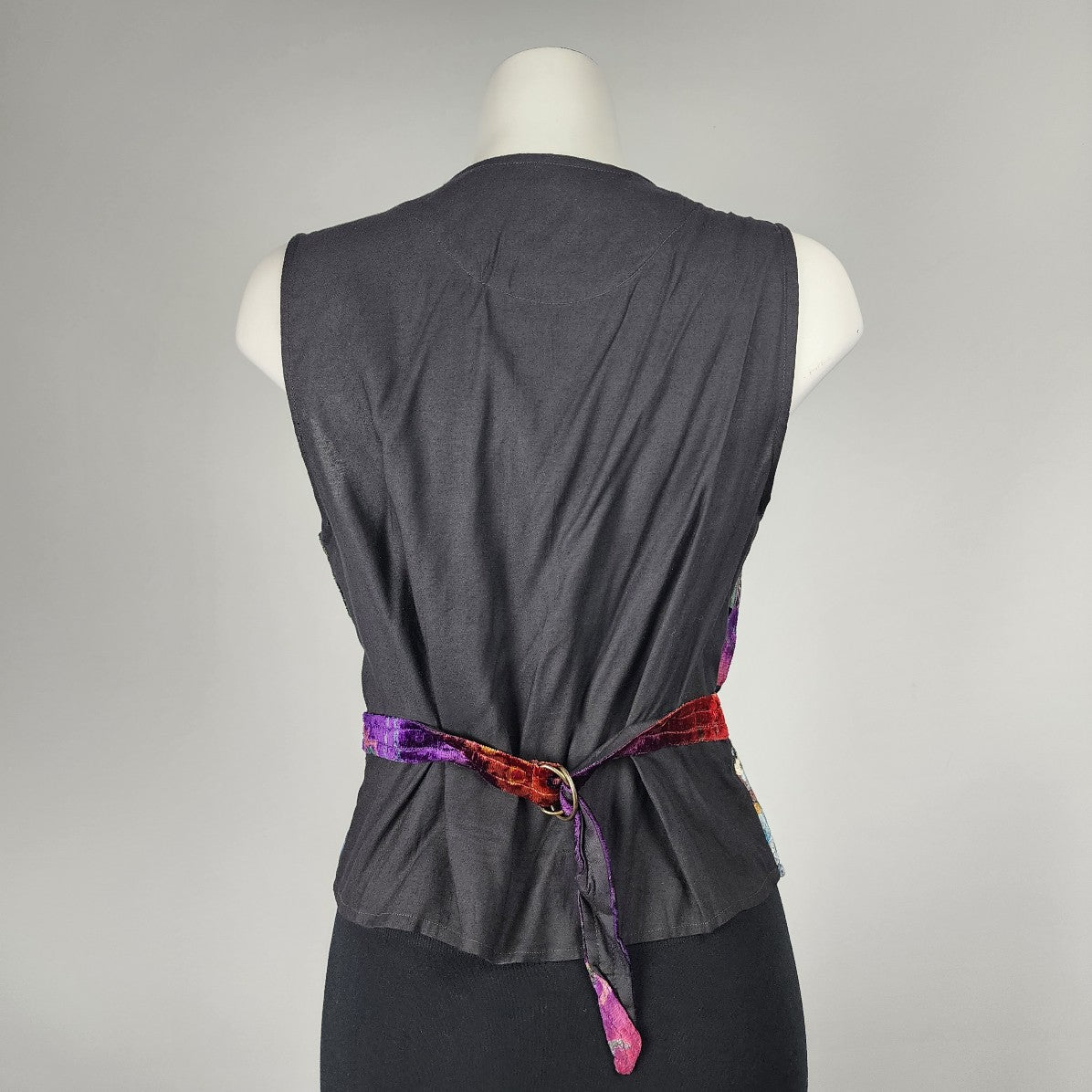 Vintage Boom Patchwork Velvet Vest Size M