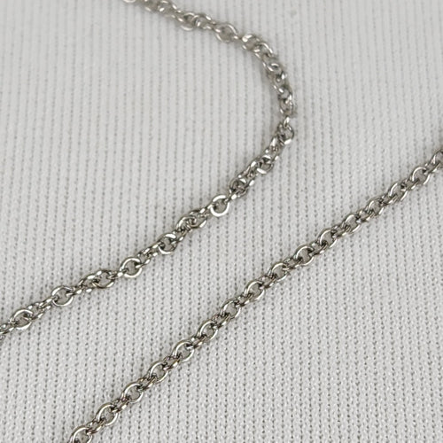 Vintage Silver Tone Red Glass Geometric Shape Necklace