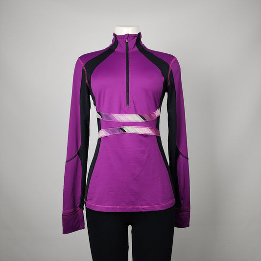 Lululemon Purple & Black Zip Up Running Long Sleeve Jacket Size 8