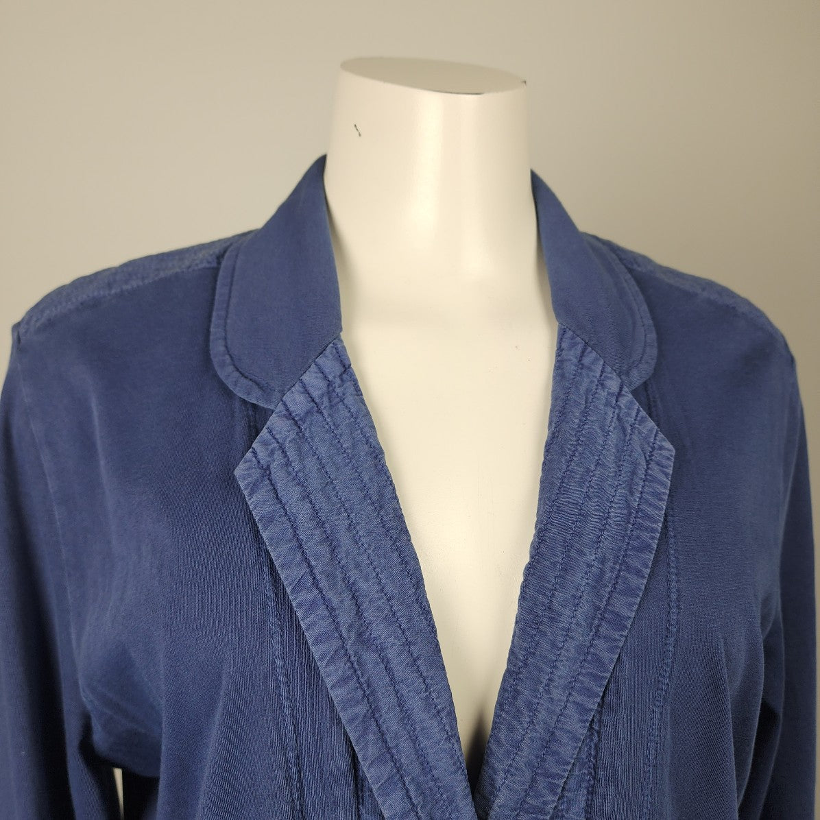 Tribal Blue Cotton Three Button Blazer Jacket Size L