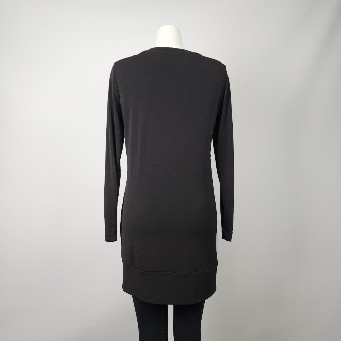 Sandwich Black & Silver Long Sleeve Tunic Top Dress Size M