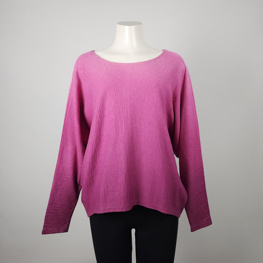 Jolly Purple Cotton Knit Oversize Sweater Size M/L