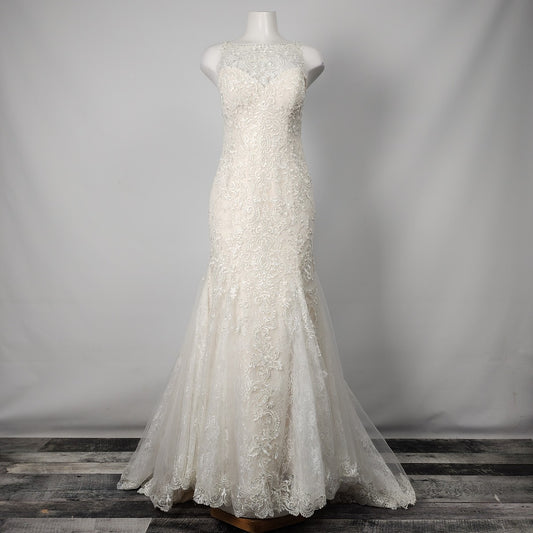 Sottero Midgley Cream Lace Mermaid Wedding Dress Gown Size 8