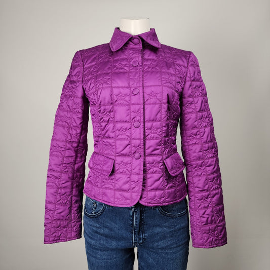 Escada Purple Quilted Light Jacket Size S