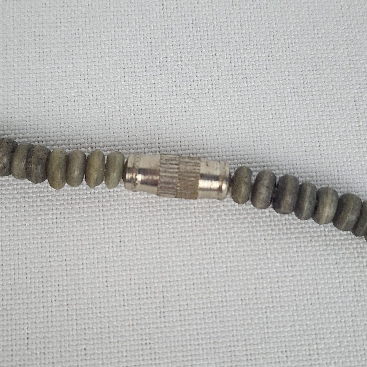 Handmade Grey Slate Stone Beaded Necklace