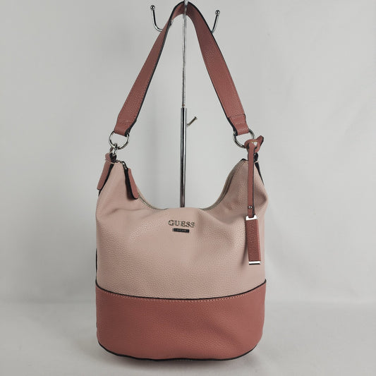 Guess Two Tone Pink Hobo Purse