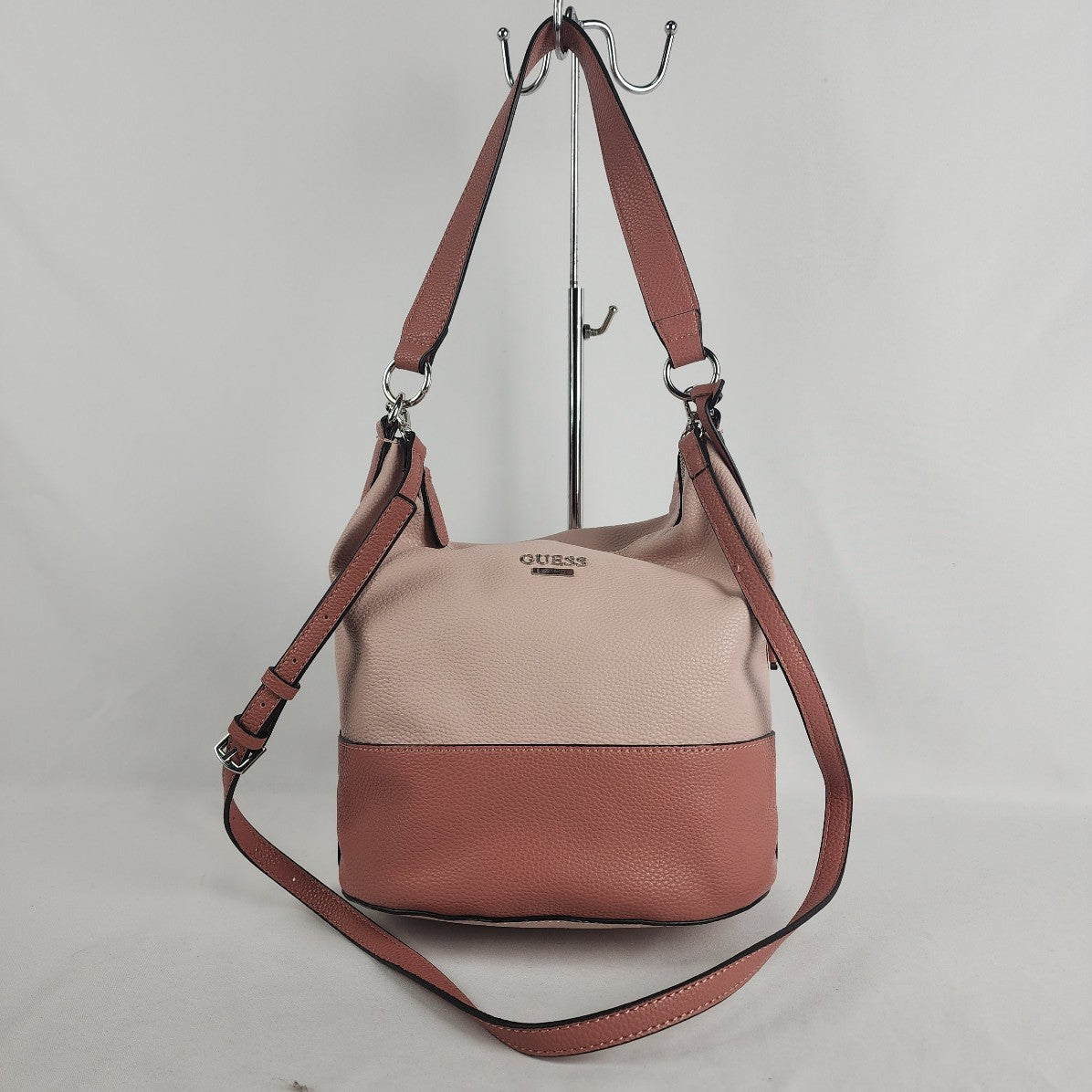Guess Two Tone Pink Hobo Purse